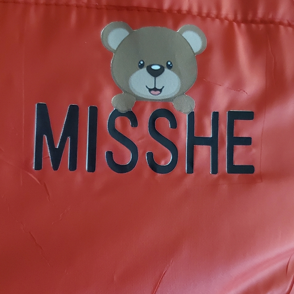 Misshe Red Jacket with Bear Logo Size M/L